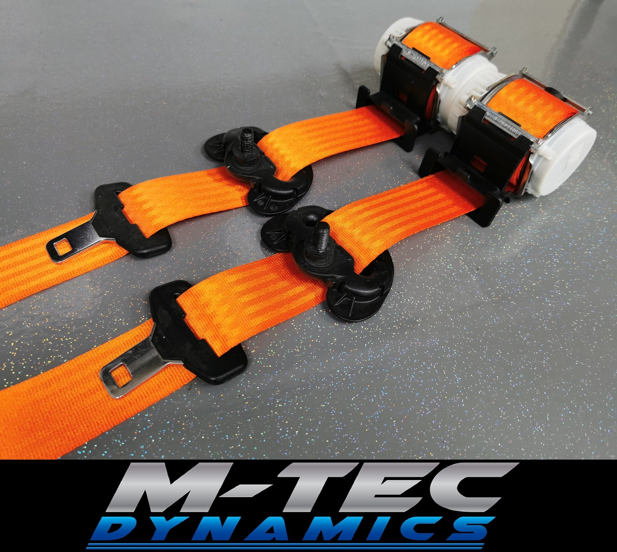 BMW E85 E86 Z4 ORANGE FRONT SEAT BELT SET